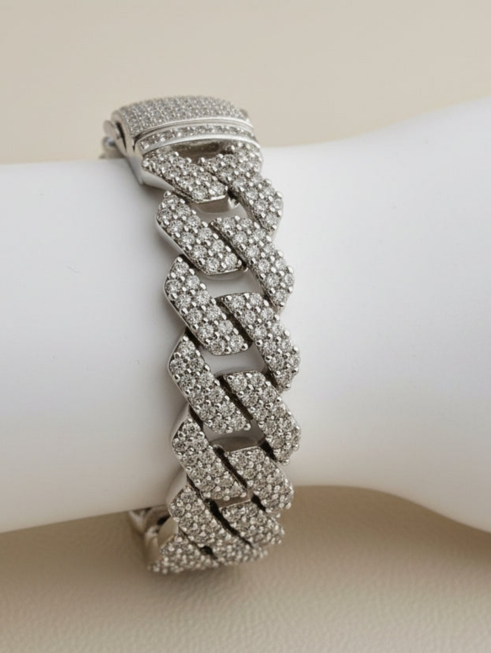 14mm 2 Row 8inch Cubana  Multi-Row Iced- Out links 5X PLATING